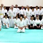 A group portrait of those attending the first day of the aikido course hosted by Lochaber Aikido Club.