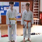 Younger members testing for standing mind and body unified.