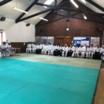 Everybody lined up ready for their gradings.