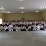 A group portrait of all those that took part in the Kyu gradings at the end of the Ki Federation Summer School 2025