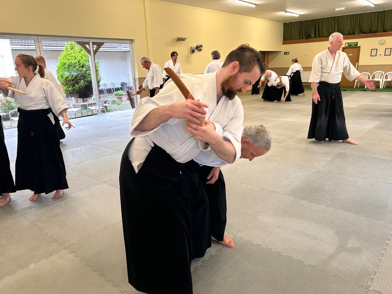 Ben Docherty of Edinburgh Ki Aikido club applying the nikyo to control his partner.